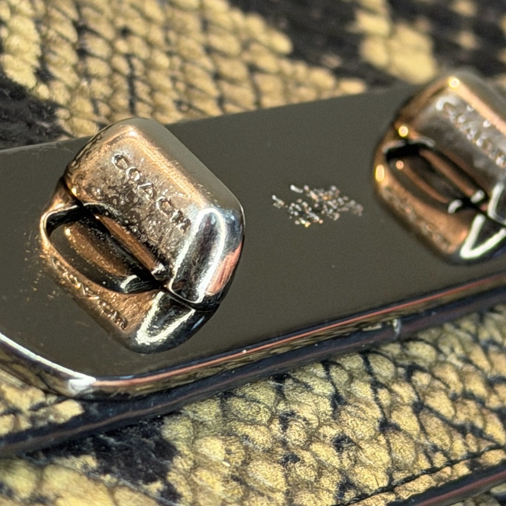 Coach Swagger Embossed Python Clutch - image 5